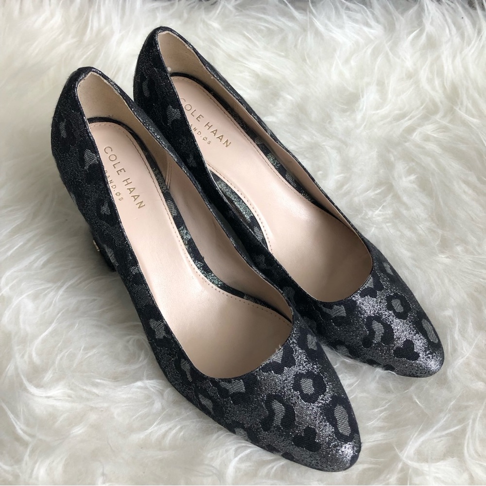 Cole Haan Silver Cheetah Heel